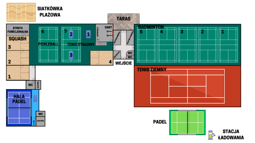 Plan Centrum Sportów Spokojna